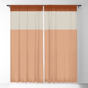 Minimalist Color Block Triple Stripe Blackout Curtains from Society6